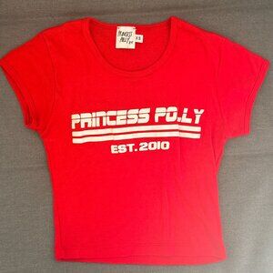 Princess Polly Red Classic Baby Tee
